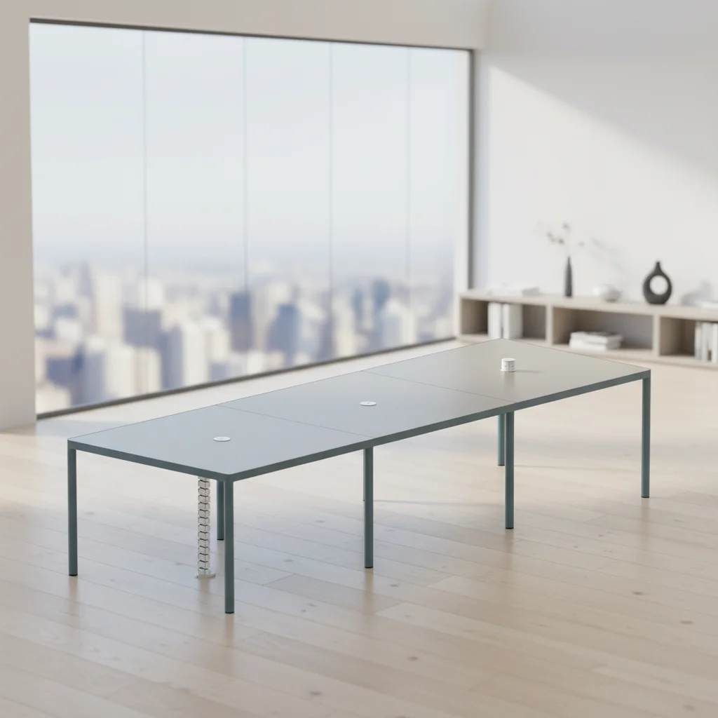 Large Capacity Durable Boardroom Table Wood Construction Premium Conference Desk Business Settings Modern Office Meeting Desks 6