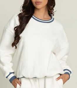 Custom Drop-shoulder High Quality Loose Crewneck Pullover Oversized Women's Sweatshirt Embroidered Winter Autumn ODM