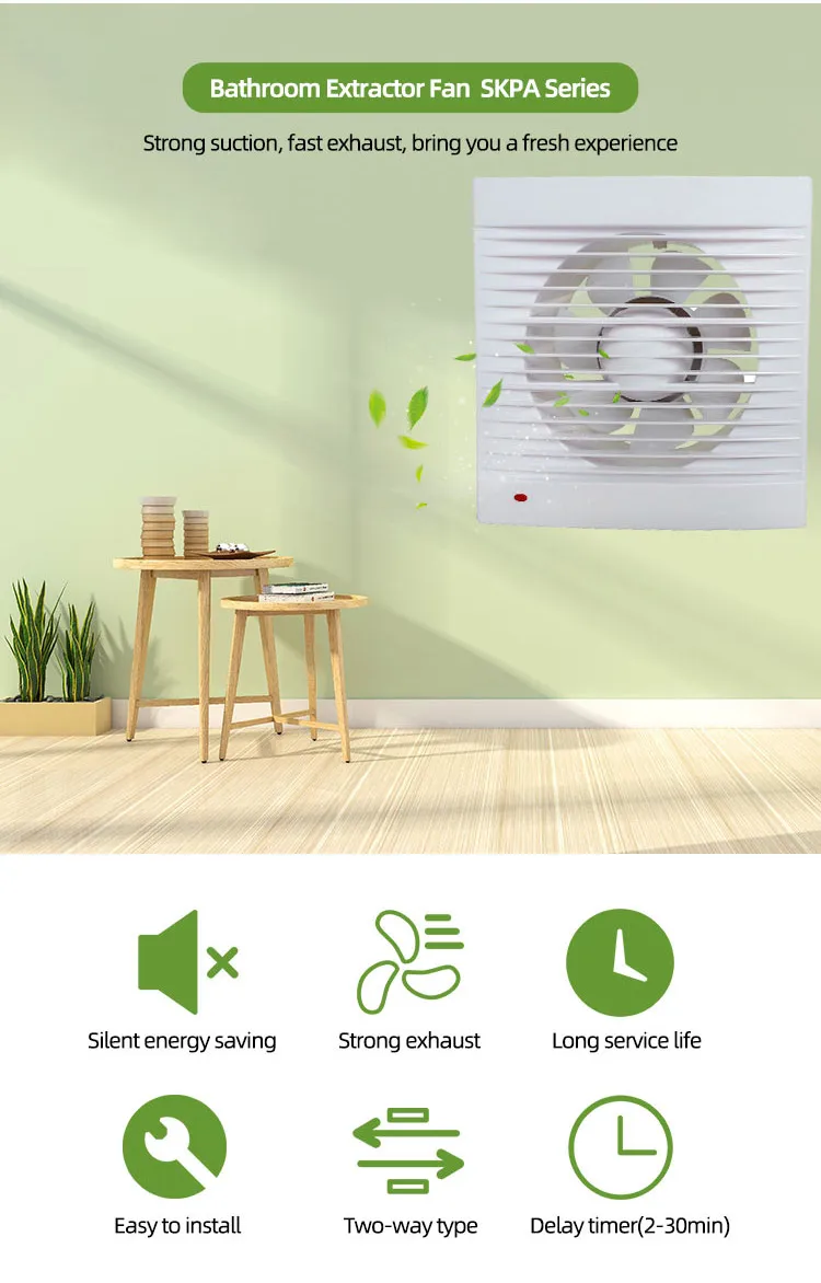 Bathroom Ceiling Extractor, Plastic, IPX2, Waterproof, 180m/h - detail 2