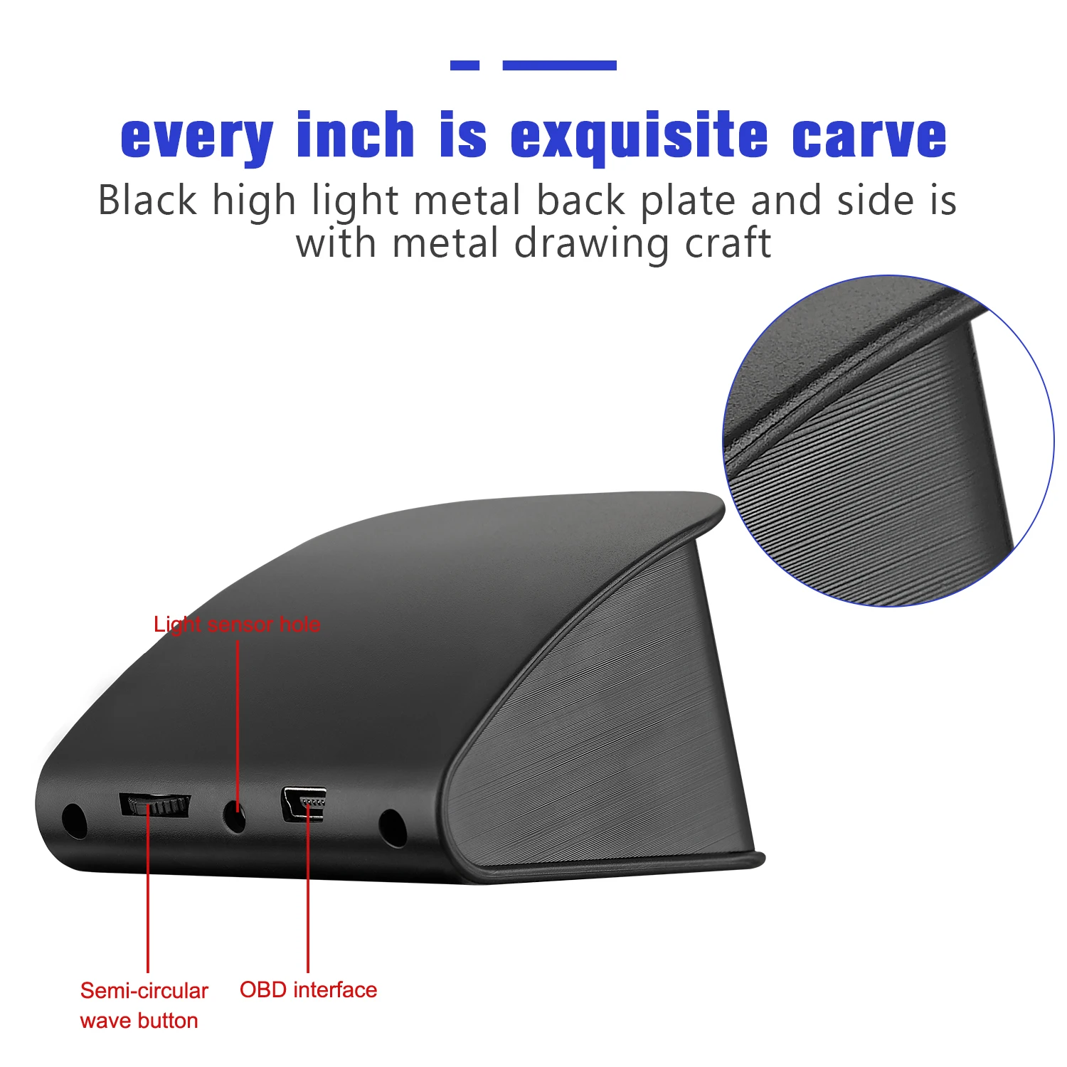 Intelligent Car HUD Head up Display Car HD OBD Portable LCD Driving Display Screen With Speeding Alarm
