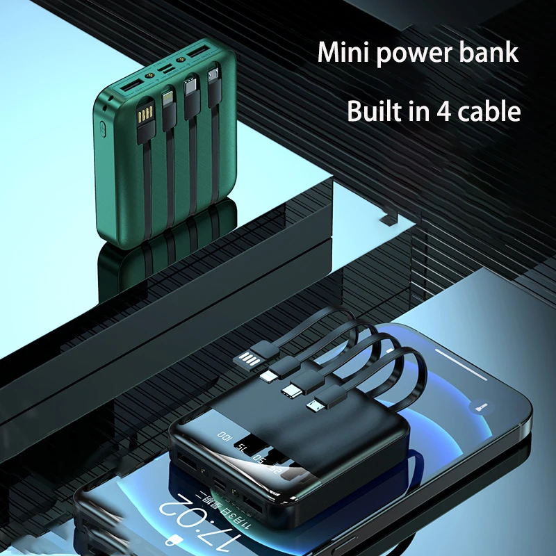 10000mAh Mini Power Bank LED Power Display PoverBank Portable External Battery Charger Powerbank for iPhone 13 12 Xiaomi 10