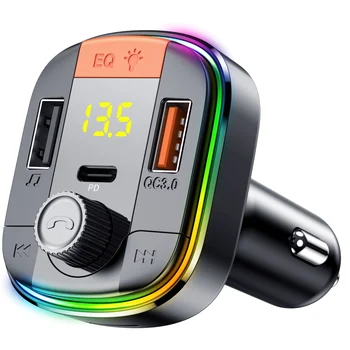 T832 Wireless Bluetooth 5.0 Fm Transmitter Device Car USB MP3 Music Player For Car support QC 3.0 Car Charger