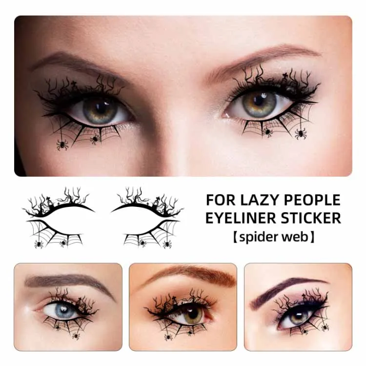 Хэллоуин временный глаз наклейки для временных татуировок Diy водонепроницаемая светодиодная вспышка одноразовые тени для век Карандаш для глаз и стикером с изображением рожицы