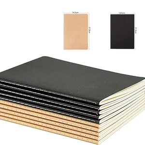 Printed Logo A4 A5 A6 Size Kraft Paper School Blank Notebook Small Journal Diary With Plain Pages Business Style for Gift