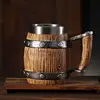 118 wooden barrel beer mug