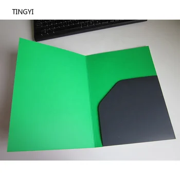 custom paper folder size logo printing a3 a5 A4 advertisement business promotion paper file folder with pocket