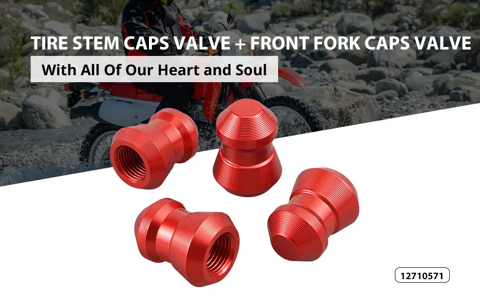 Nicecnc Front Fork Air Valve Cap + Front Rear Tire Stem Caps For Honda