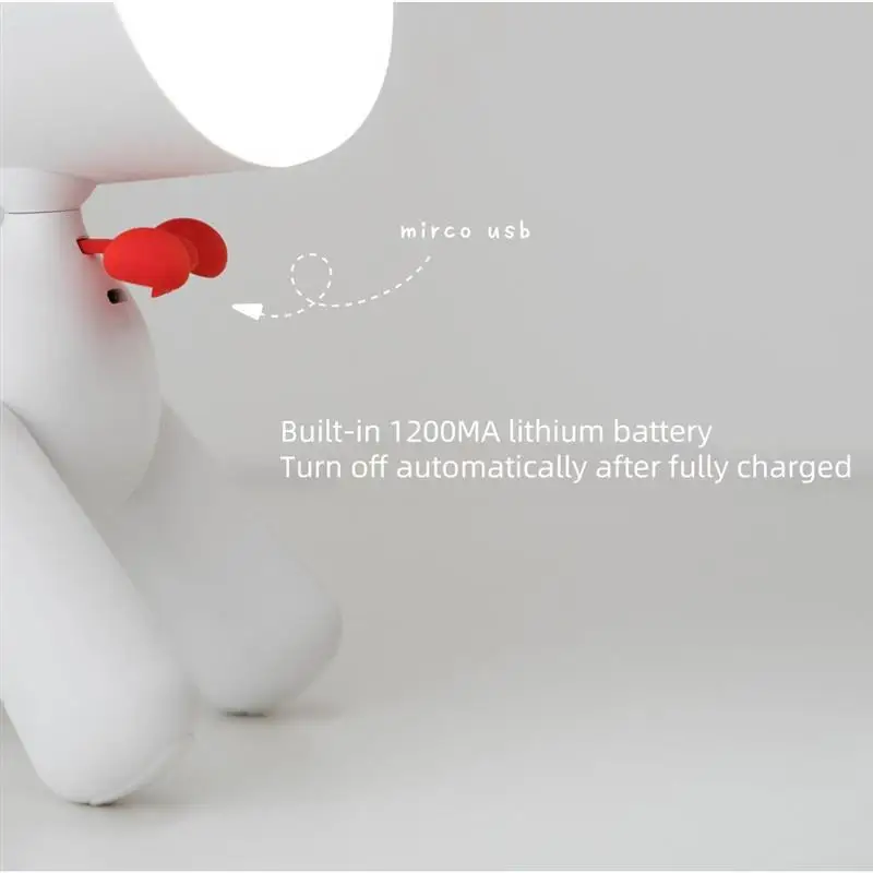 Novelty Table Lamps Restaurant Warm White Relax Atmosphere Usb Dog Rechargeable Desk Reading Lights