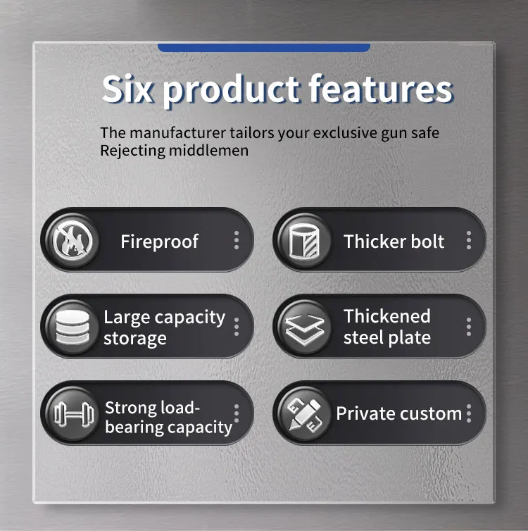 CEQSAFE High Quality Customized Digital Metal Steel Fireproof Gun Safe Box factory