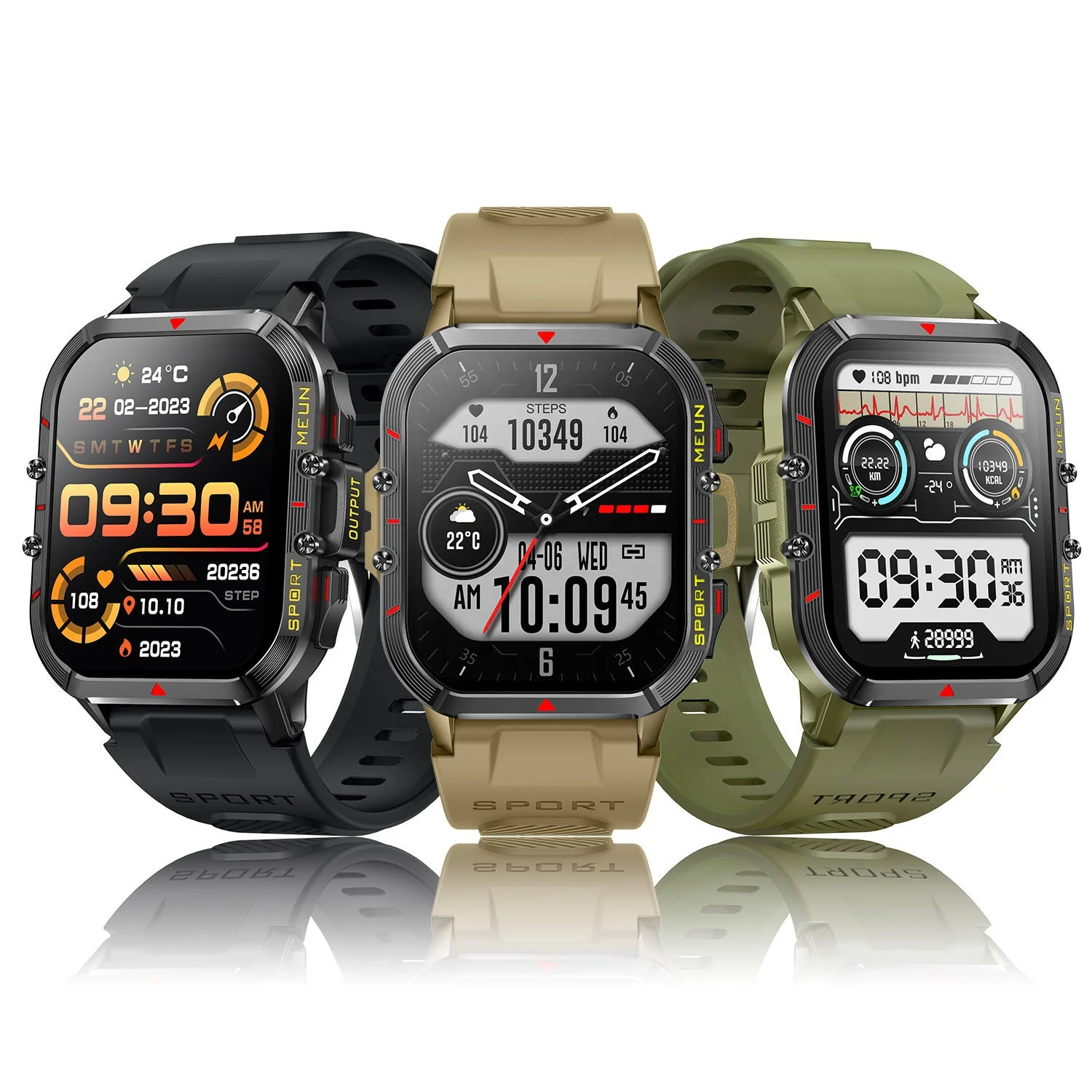 SMARTWATCH MILITARE CON funzione telefono torcia LED bussola contapassi SMARTWATCH MILITARE CON funzione telefono torcia LED bussola contapassi