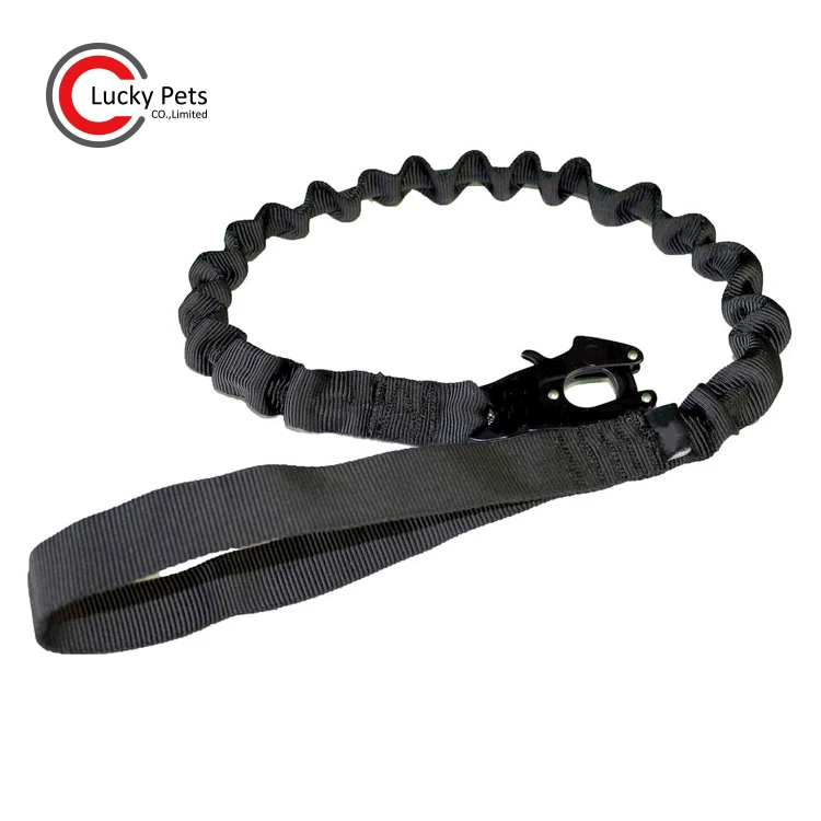 Custom Heavy Duty Pet Training Combat Dog Lead Reflective Nylon Bungee