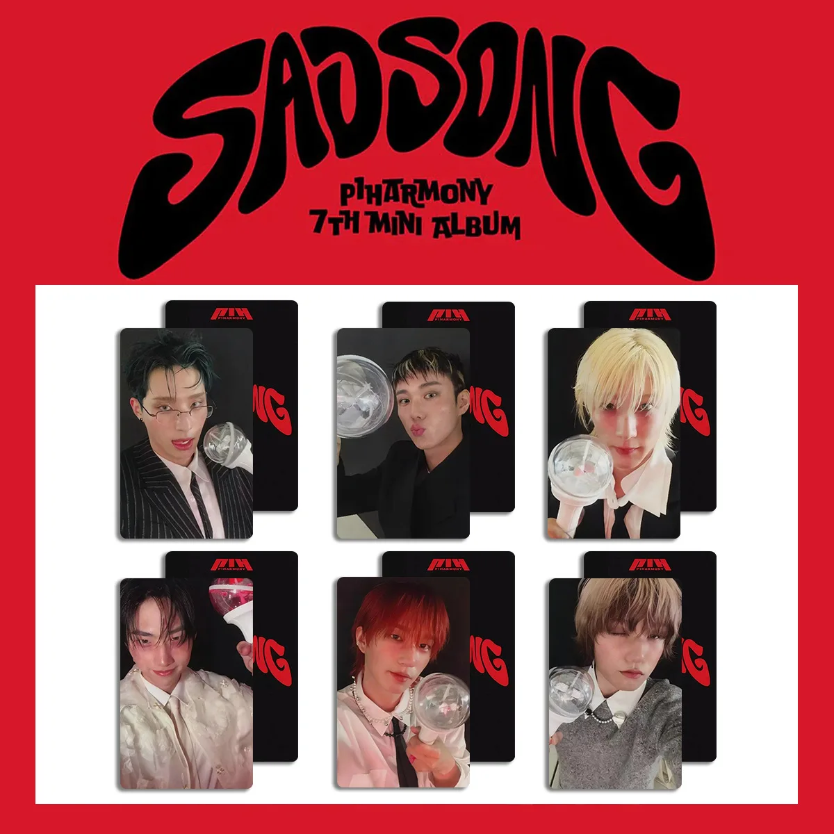 6Pcs Kpop P1Harmony Photocard Set - Theo & Soul Jongseob Lomo