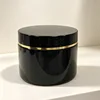 Blcak bottle with hot gilt edge and black lid