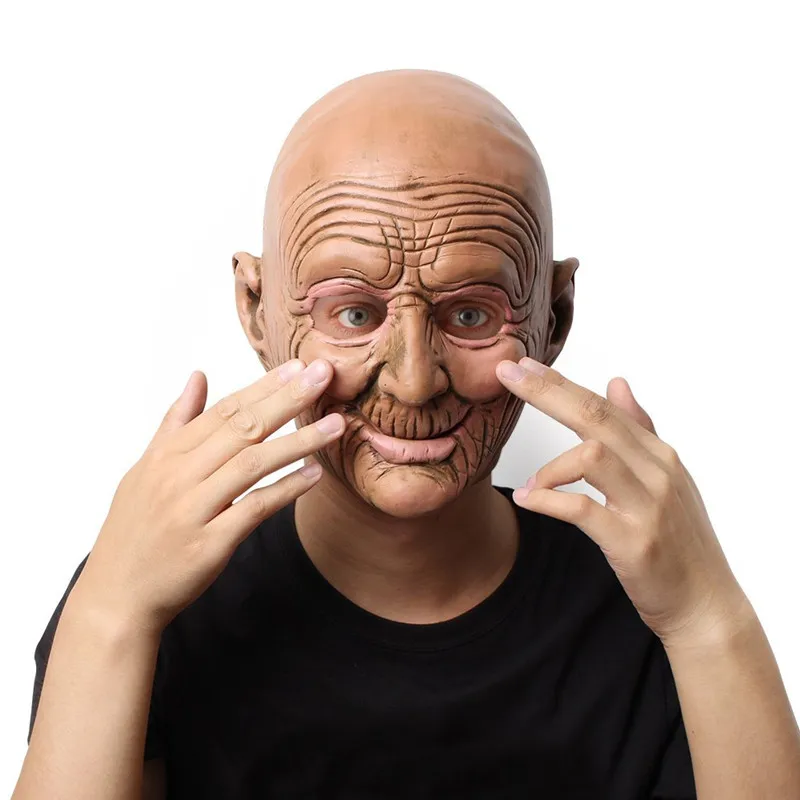 Máscara De Látex De Anciano Realista – Perfecta Para Halloween Y Cosplay