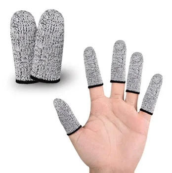 Chefs Safety Reusable Finger Cots Anti-Cut Resistant Gloves with Extender Sleeves and Fingertip Caps for Working