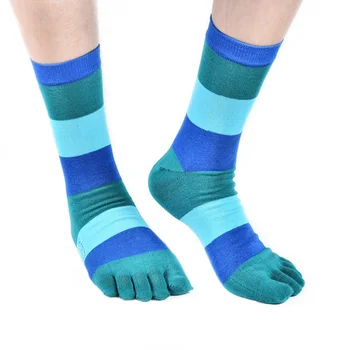 custom made soccer sports 5 toe mens five finger grip socks football