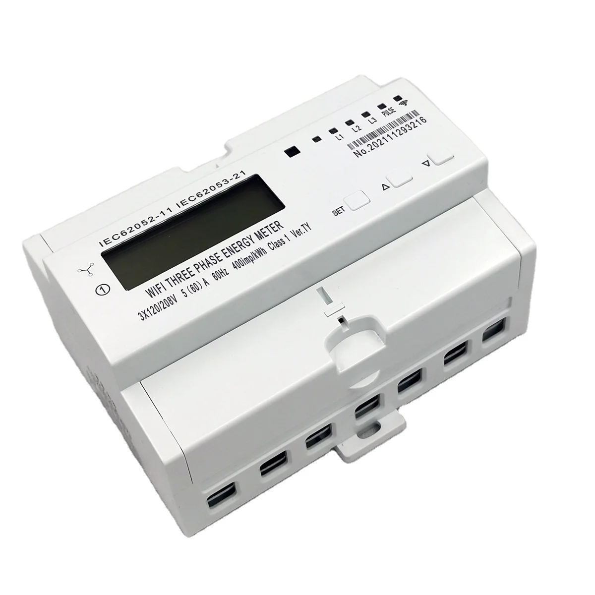 Tuya Single Phase 65A Din Rail WIFI Smart Energy Meter timer Power Consumption M
