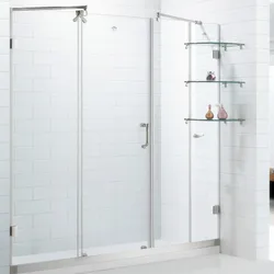 Frameless sliding shower door with 3M