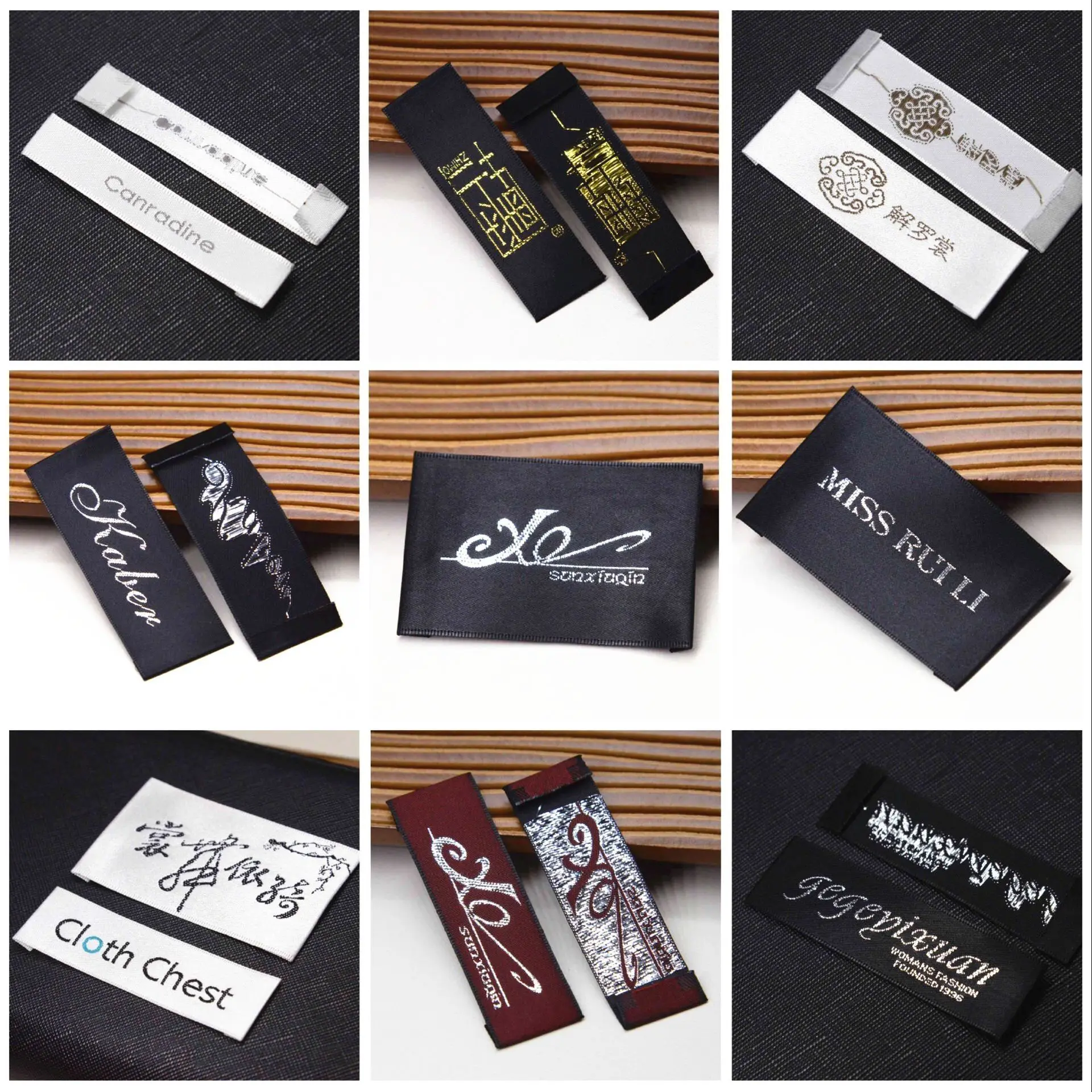 Clothes Tags With Custom Logo Luxury Woven Size Tags - Buy Cloth Tag ...