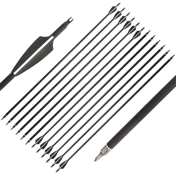 Lot de 12 flèches à colonne vertébrale de 76,2 cm pour entraînement à la chasse