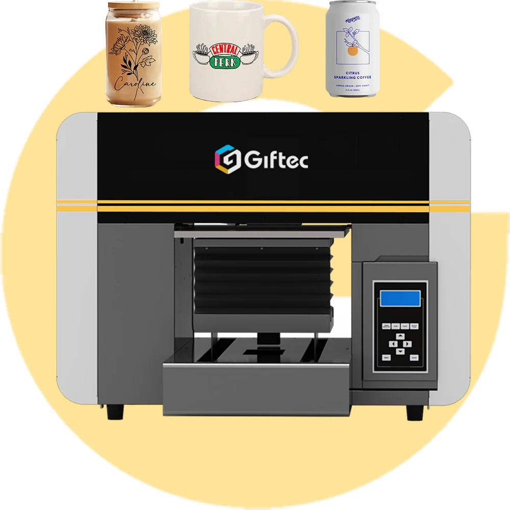 Giftec Best Machine for Small Business Business Card Printing Machine With 3d Embossed Gold Foil A3 Pro CCD UV Printer