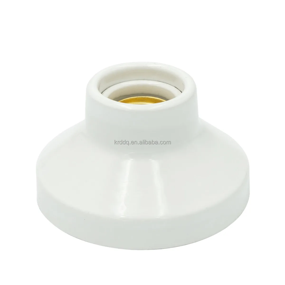 White Glazed Porcelain E27 Ceiling Lamp Holder/black Ceramic E27 Wall
