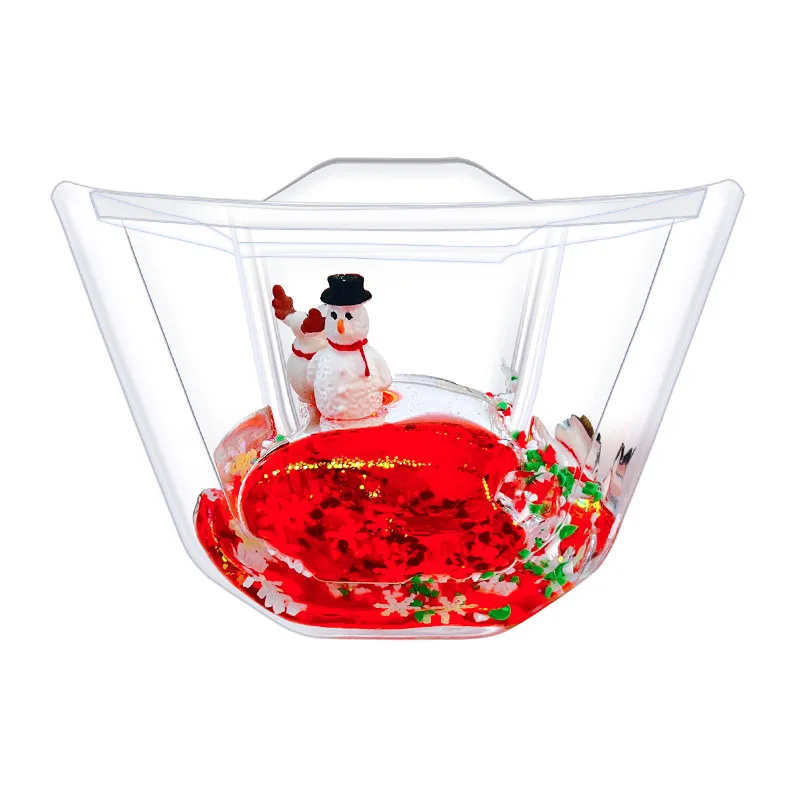 Cute Car Interior Kits Transparent Liquid Sequins Floating Doll Acrylic Shell for Volkswagen