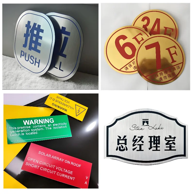 PVC Polyacrylic ABS Plastic Sheet Custom Laser Engraving UV Printing Service Metal Color Sheet