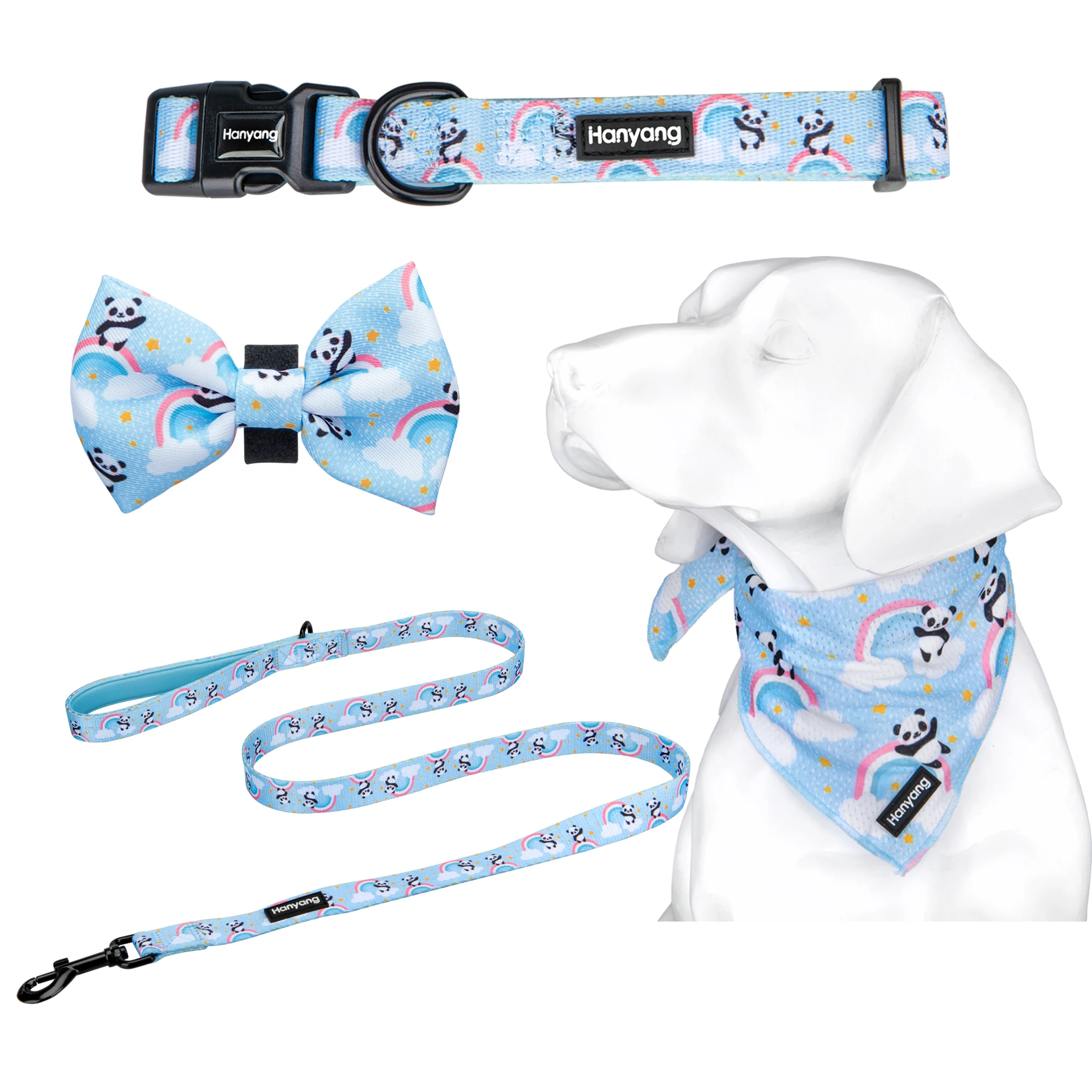 Hanyang Pet Supply Accessories Personalized Manufacturers Designer Dog  Collar Leash Bowtie Velvet Wholesale Dog Collars and Leash Set - China Dog  Collars and Leash Set and Velvet Collar and Leash price