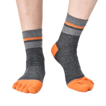 Five Fingers Compression Toe Striped custom Socks 5 Finger Socks