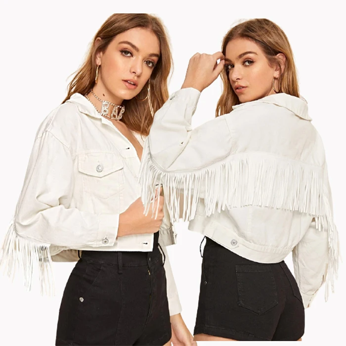Buy Women Crop Denim Jean Jacket,Denim 