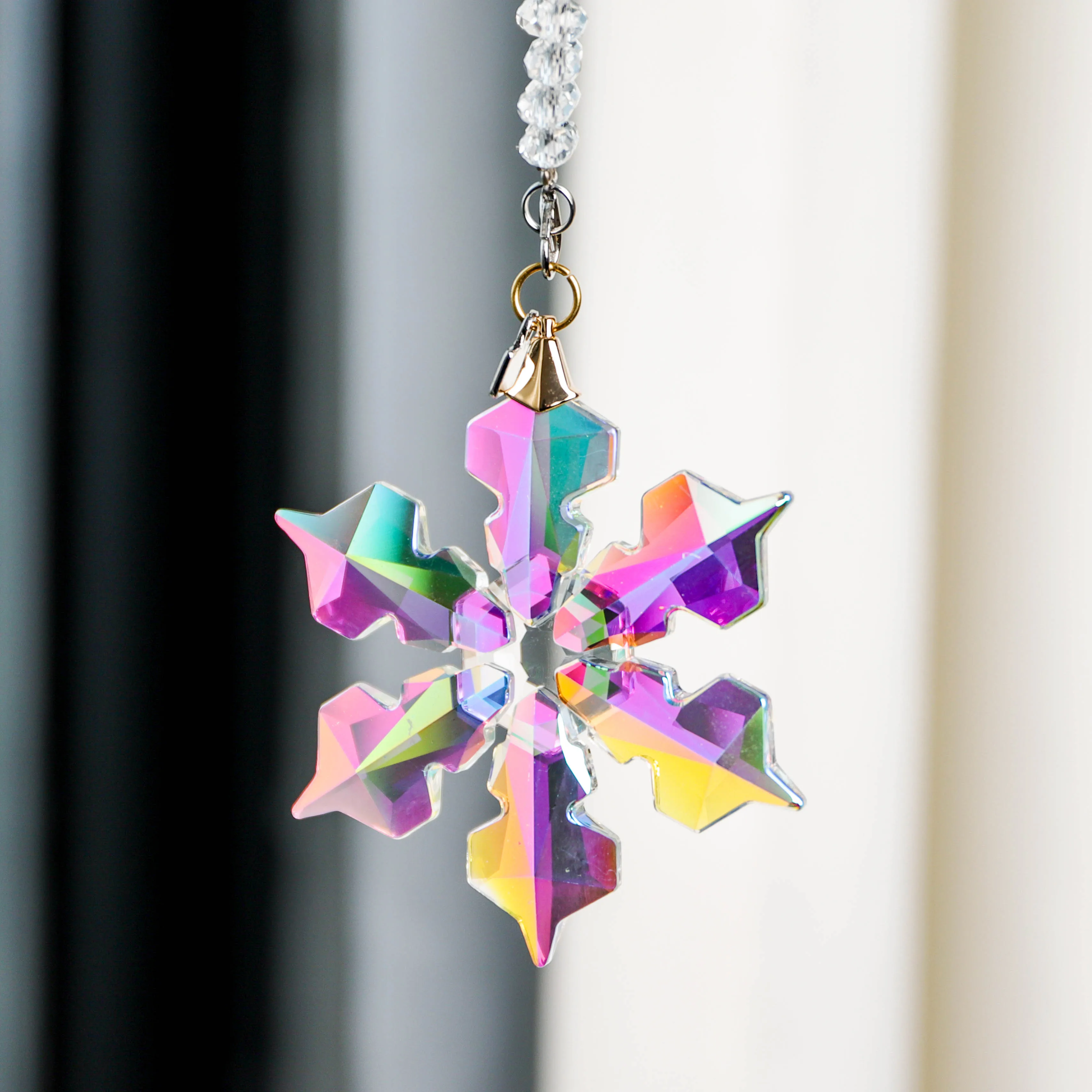 Fashion k9 crystal snowflake  christmas hanging ornament car accessories small crystal model  wedding return gifts details