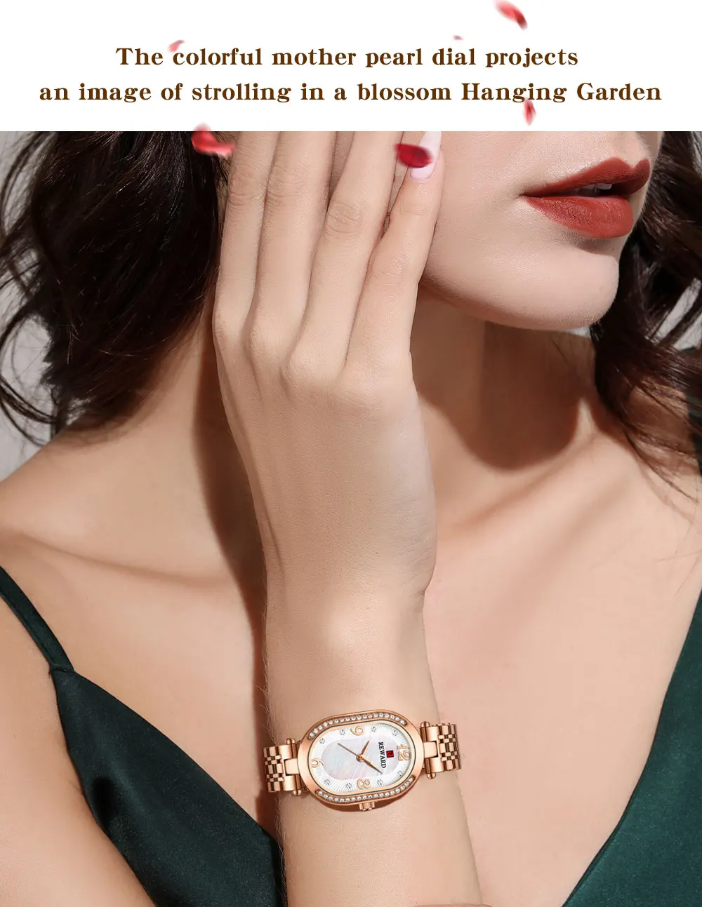 REWARD 21058 Stylish Luxury New Design Trend Design Best Selling in Stock Multifunction Women Quartz Watch Stainless Steel Band