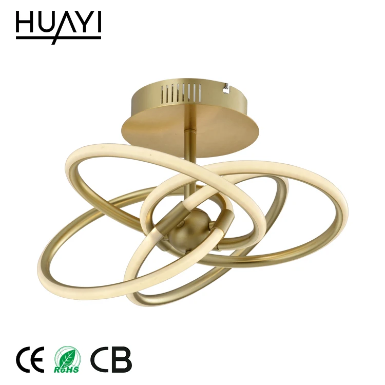 HUAYI European Style Creative Beautiful Modern Bronze Finishing LED Ceiling Lamp