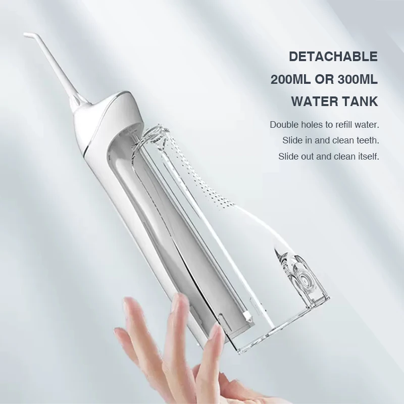 Risun Tech Portable Oral Irrigator with Water Tank Rechargeable DDental Floss Cordless WWater Flosser Wireless for Teeth Cleaner