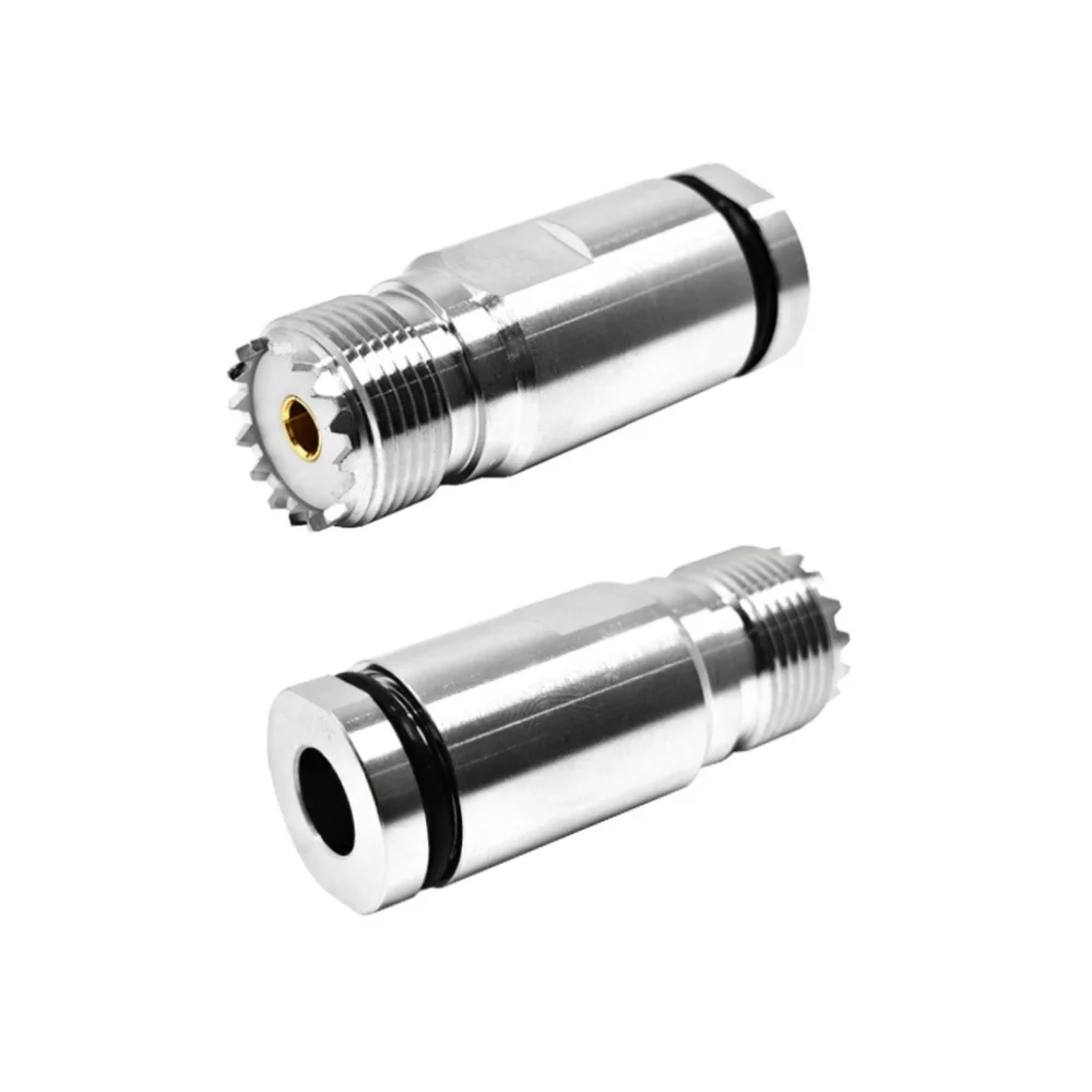 UHF Type RF Coaxial Connector SO239 Female Jack Straight Clamp for 5D-FB LMR300 Cable