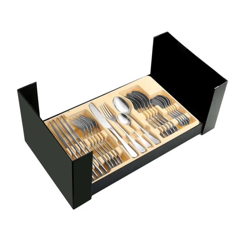 Custom Paper Cardboard Empty Spoon Cutlery Set Packaging Box for Cutlery Set