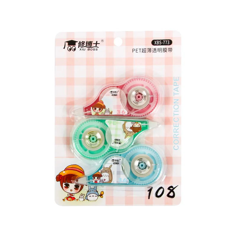 Креативная коррекция большой емкости с мультяшными милыми каракулями девчачьим сердцем Высокоценная для студентов канцелярскими принадлежностями