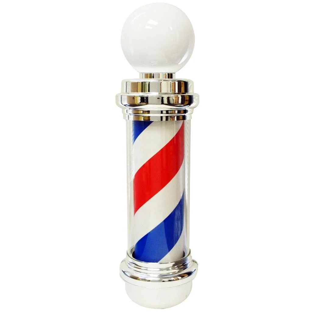 Custom Barber Shop Rotating Led Stripes Pole Light Hair Salon Led Sign Waterproof Indoor and Outdoor