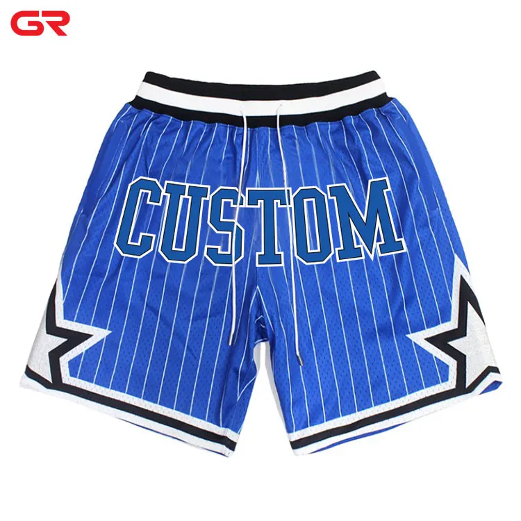 Мужские сетчатые шорты с вышитым