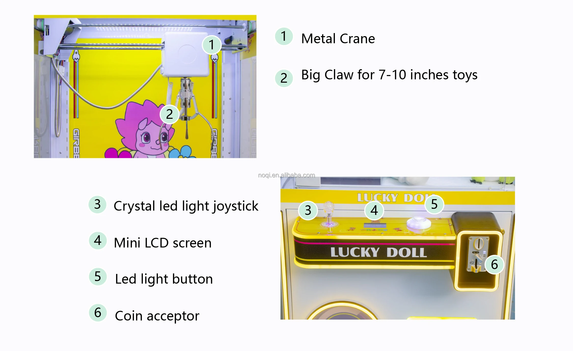 Standard Size Catch Toy Machine Coin Operated Games Claw Crane Machine