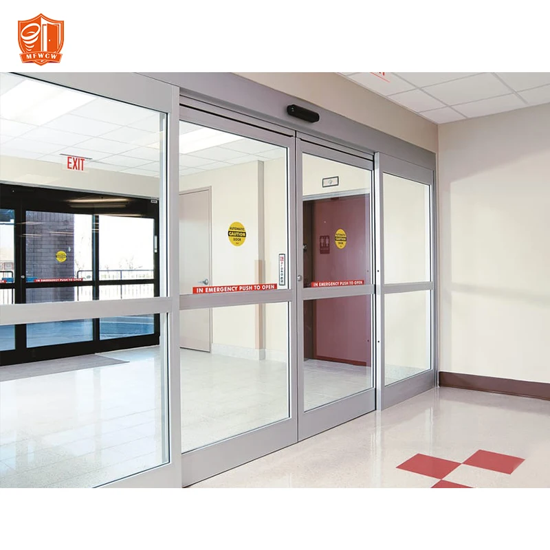 Commercial Automatic Sliding Glass Door for Shop Entrance Electric Sensor-Activated Retail Door