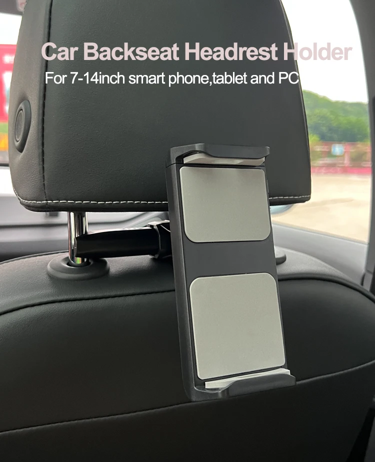 Auto Car Headrest Tablet Holder 360° Rotating Dual Mount Backseat
