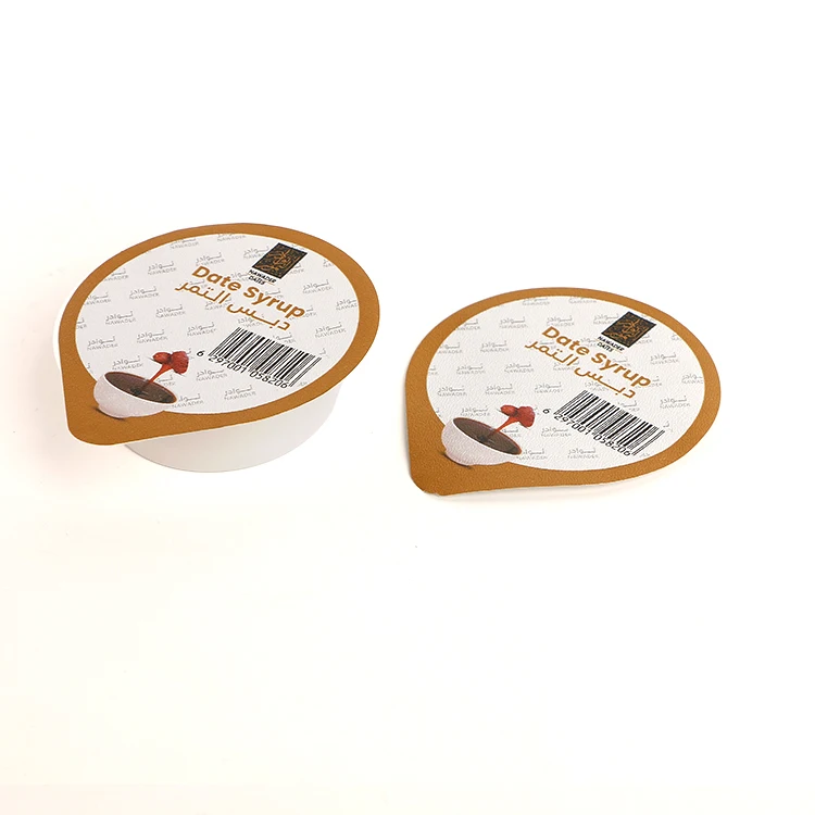 30ml 60ml Plastic Small Cup for Honey Packaging Sauce Container with Foil Lids