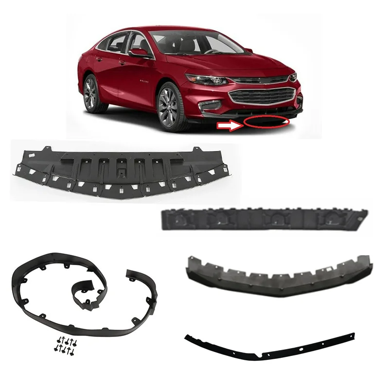 Front Bumper Trim Up Molding Lower for 2016-2018 GM Chevrolet Malibu Air Deflector Grille Molding Strip Lower Apron