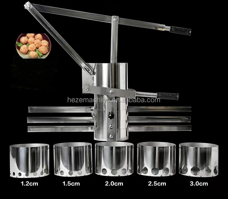 Macchina Per Polpette In Acciaio Inox - Stampo Triplo Con Spatola