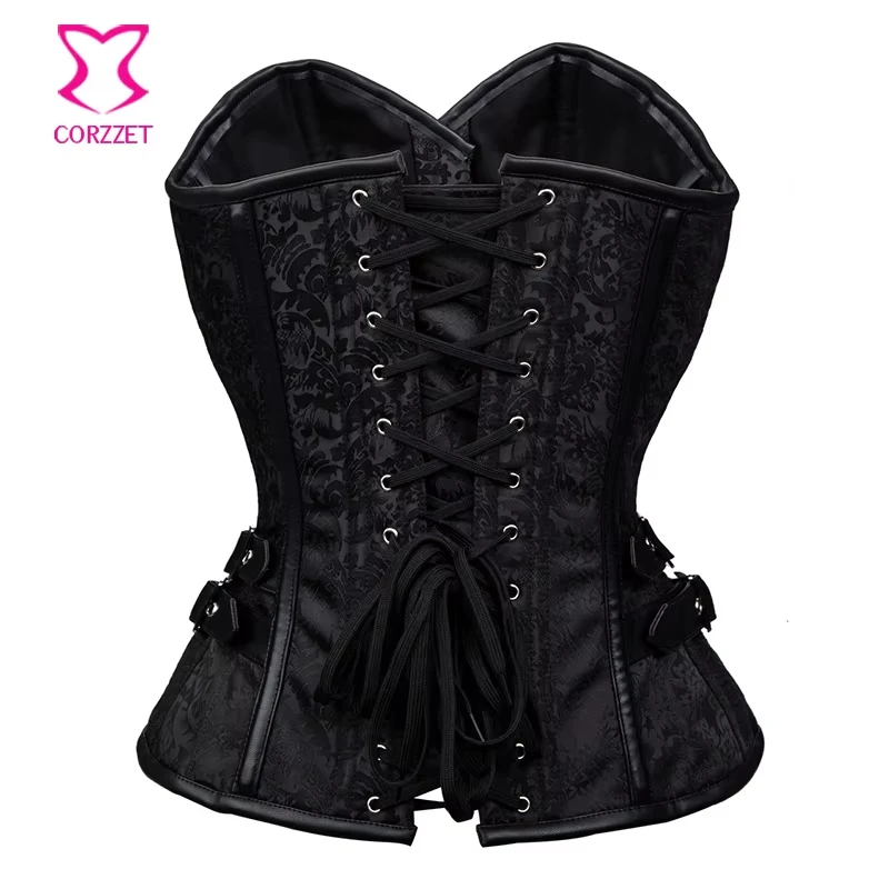 Hengzhifeng Corsetto Gonna Steampunk Bustino Corsetti Costume Rinascimentale Donna (EUR 26-28,Bianco - 5