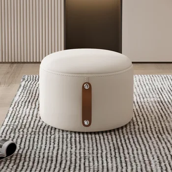 Customized Modern Low Stools Dressing Table Step Stool Round Ottoman