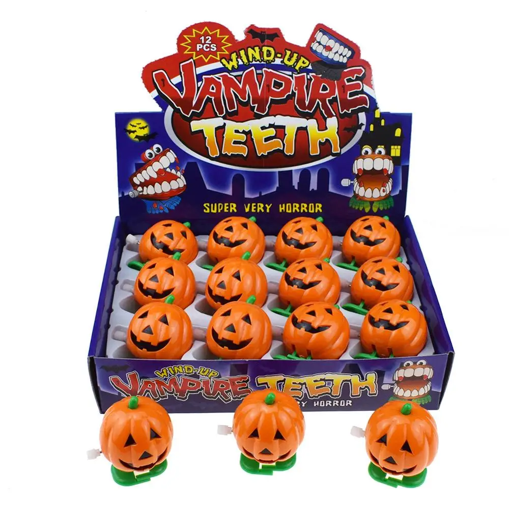 LGW063 Plastic Promotional Halloween Pumpkin Wind up Toys Clockwork Wind Up Toys For Children
