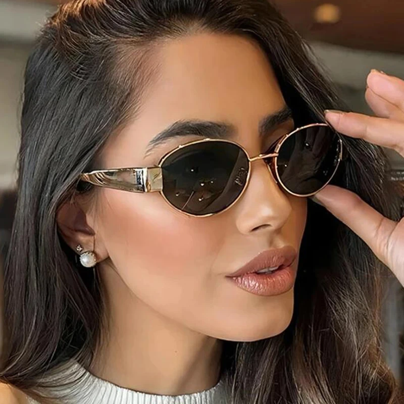 MUTYNE Classic Round Steampunk Sunglasses Thick Frame 9 Colors Retro Metal Spring Decoration Reflective Lens Punk Glasses, Bronze Tea